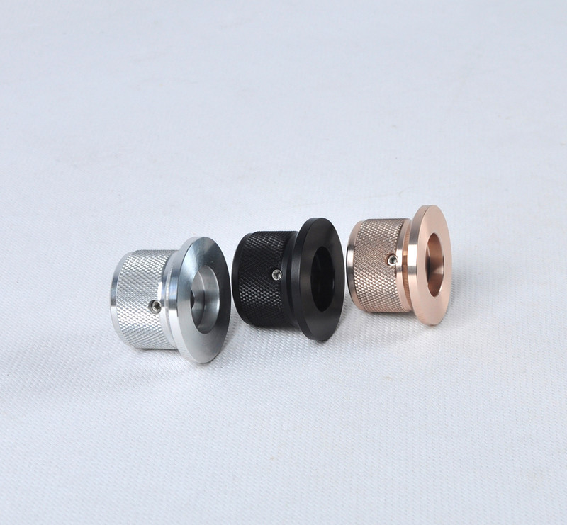 1 PCS Solid aluminum knurled silver 38*30*25 Amplifier volume potentiometer knob