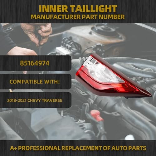 Led Inner Tail Light Assembly Compatible with 2018-2021 Chevy Traverse Left
