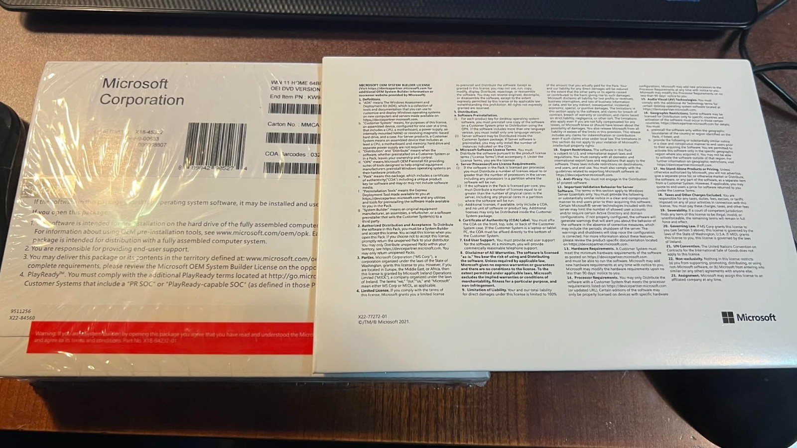 Windows  11 Home 64 bit software  , factory Sealed 1pk