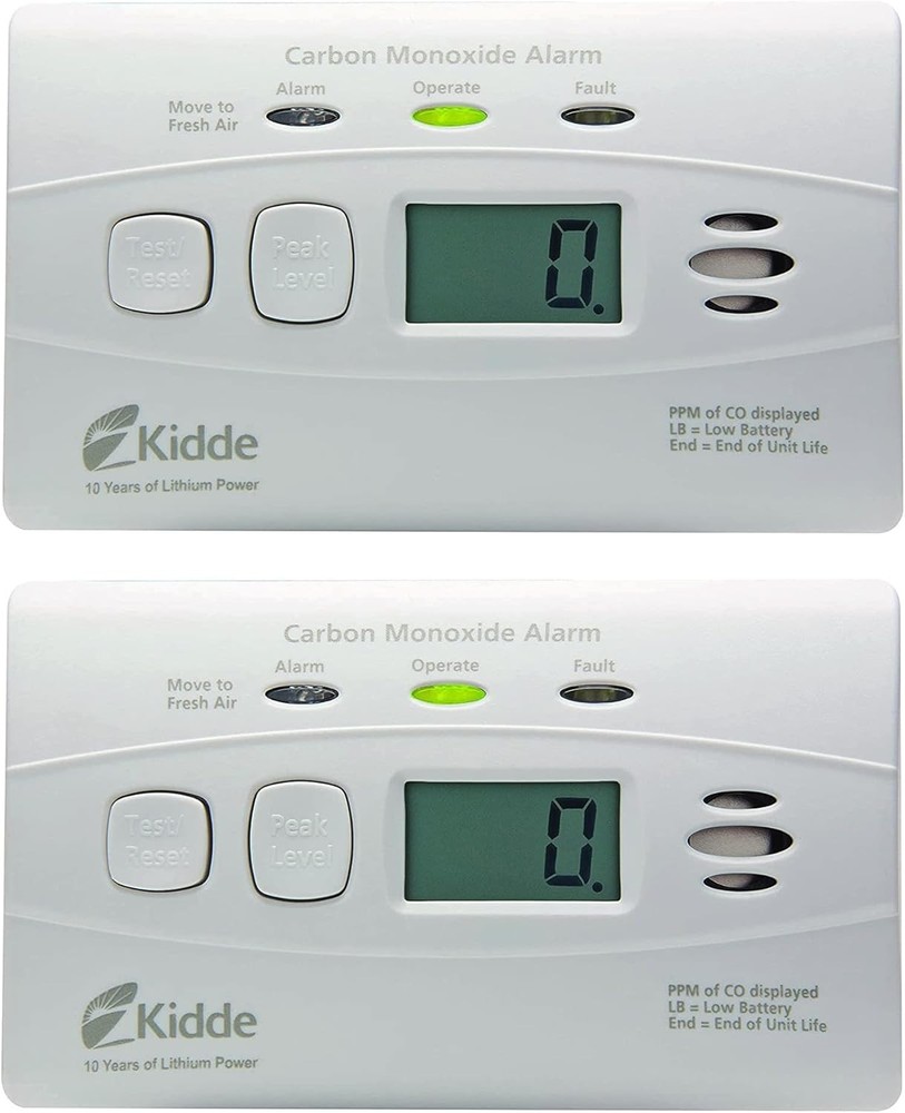Carbon Monoxide Detector with 10- Battery, Digital Display, 3 LEDs, Replaceme...