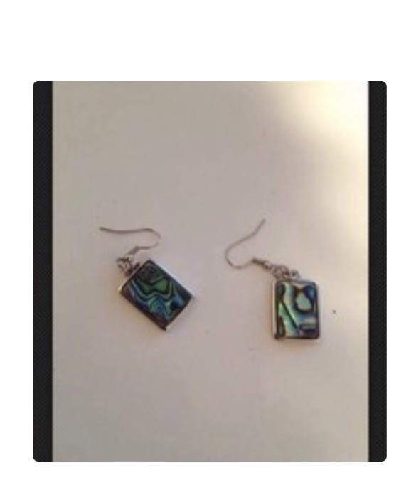 Abalone Pierced Earrings Dangling