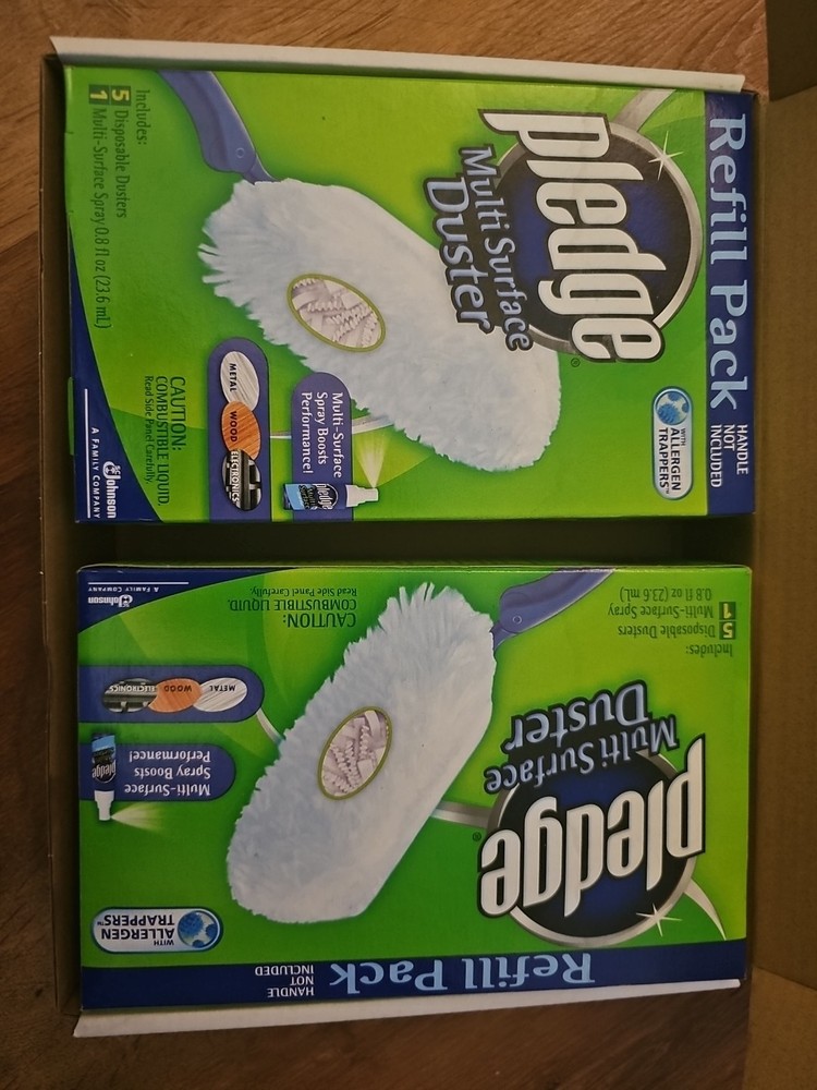 Pledge Multi Surface Duster Refill Pack and Spray X2.      New Old Stock