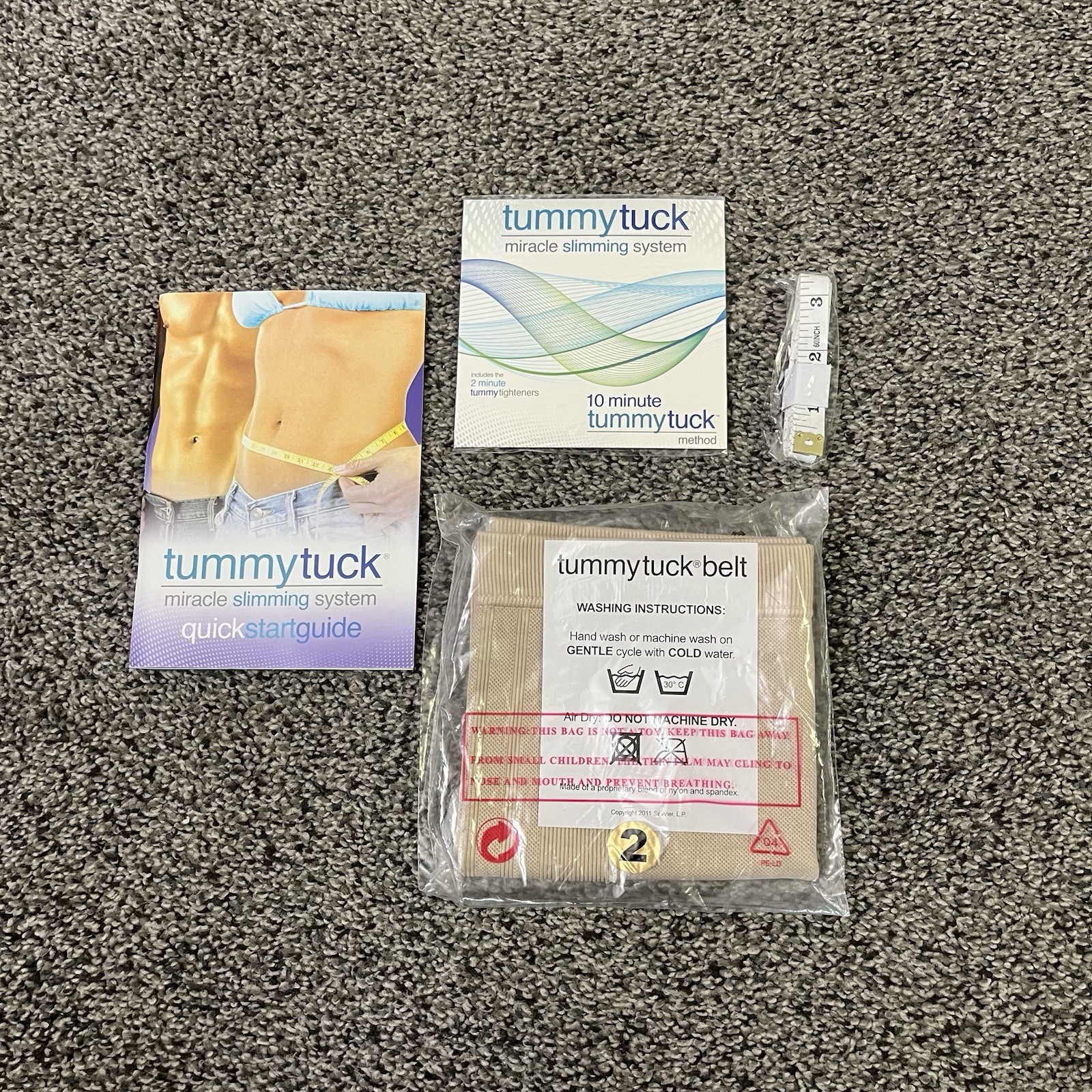 Tummy Tuck Miracle Slimming System Size 2 Belt-Start Guide & DVD NEW Sealed