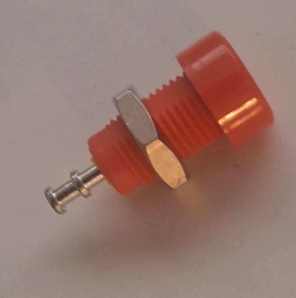 Banana Jack, Panel Mount , ORANGE, 15A