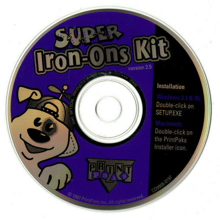 Super Iron-Ons Kit - Version 2.5 (PC, 1997, PrintPaks)