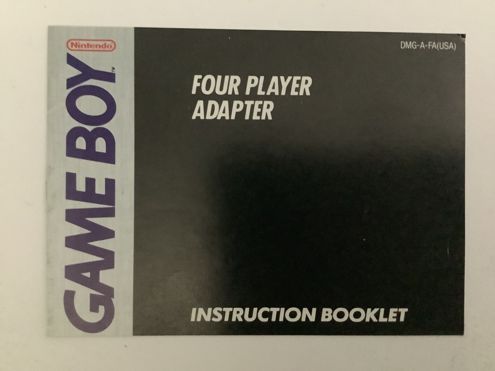 Four Player Adapter GameBoy Nintendo Instruction Manual Only - Good Shape