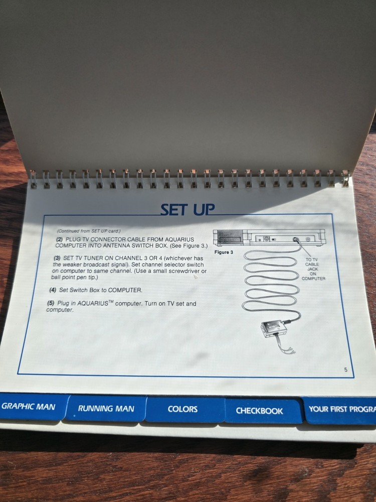 Mattel Electronics Aquarius Computer Instruction Cards