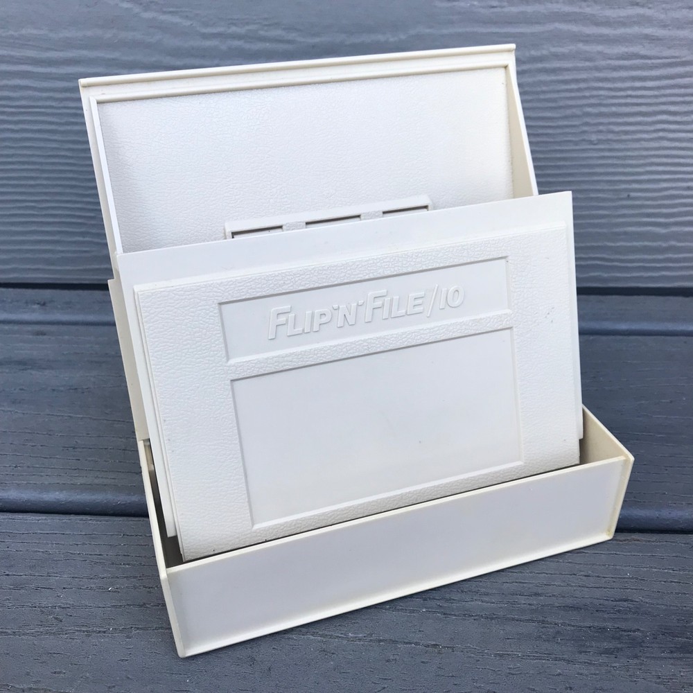Flip N File Library Case 5.25 Floppy Disk Diskette Holder Storage Box