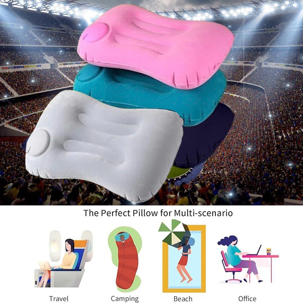 Portable Lightweight Mini Inflatable Pad,Stadium Booster Seat Bleacher Cushio...
