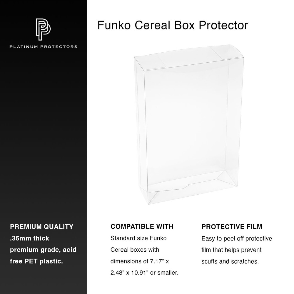 Funko Cereal Box Protector Case for FunkO's Pop Boxes Plastic Display