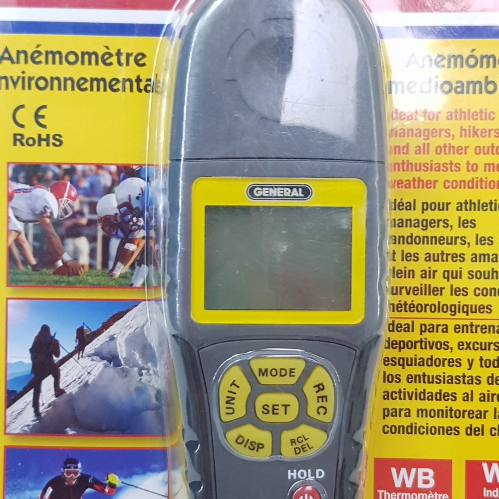 General Tools DAF3012M Environment Anemometer 9-in1 Pressure Speed Wind w/Memory
