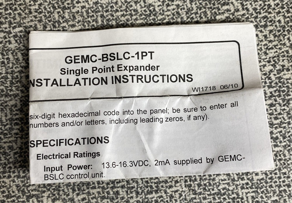 Napco GEM-BSLC-1PT Single Point Expander