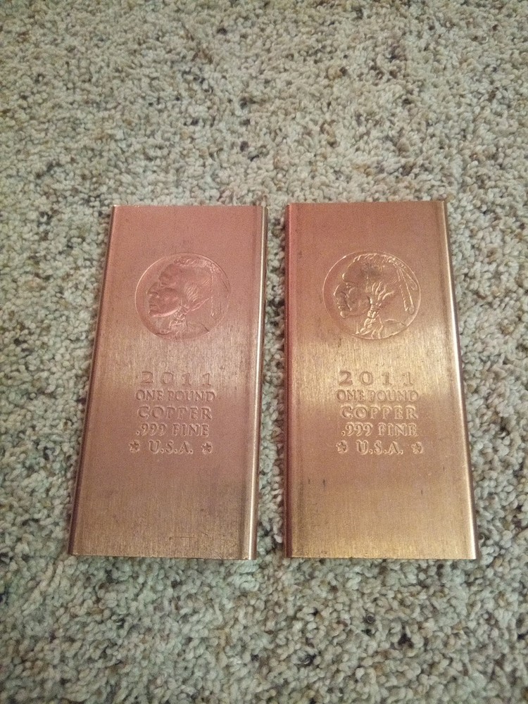2. 1 Lb .999 Copper Bars