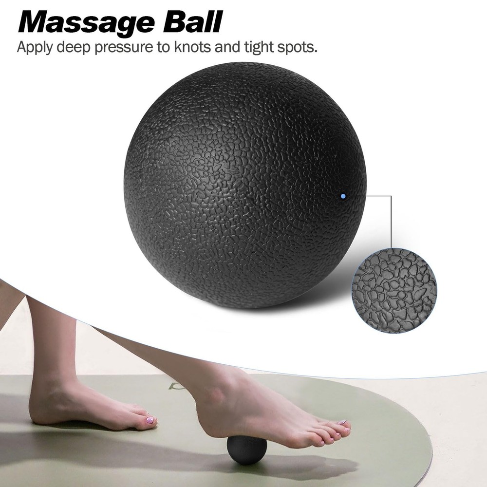 5 in 1 Foam Roller Set Trigger Point Foam Roller, Massage Roller Stick, Massa...