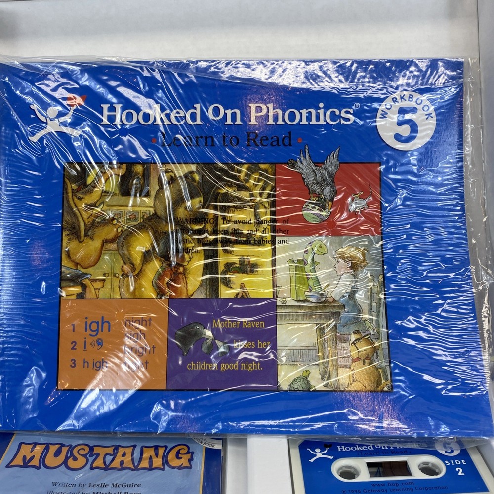 Hooked On Phonics Learn To Read Level 5 Audio Tapes Flash Cards Orange Workbook