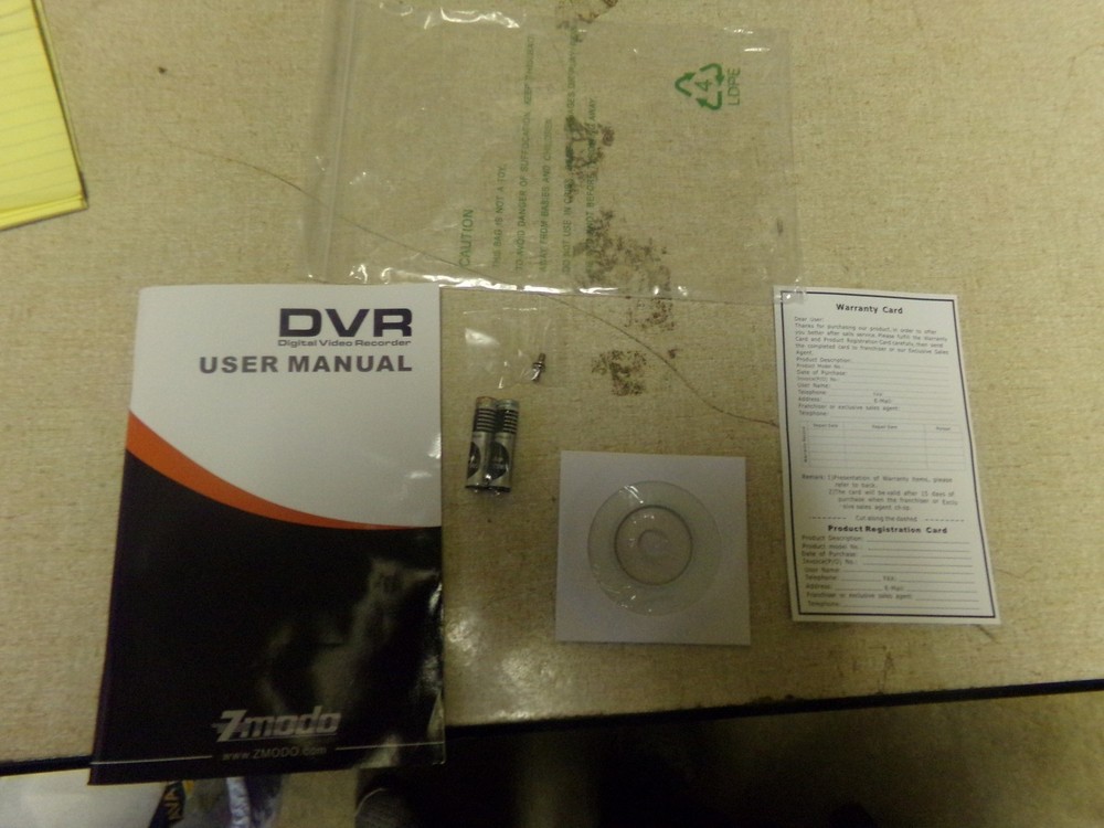 Zmodo Security System DVR Manual Kit *FREE SHIPPING*