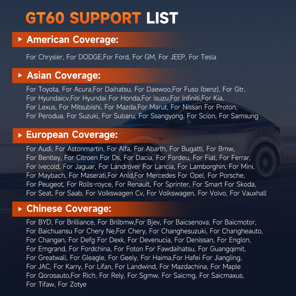 FOXWELL GT60 OBD2 Bidirectional Scanner All System Diagnostic Tool Active Test