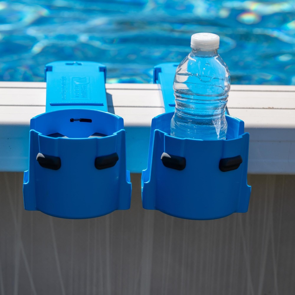 2-Pack Cup Holders for Above Ground Pool | Adjustable Drink Holder for Square...