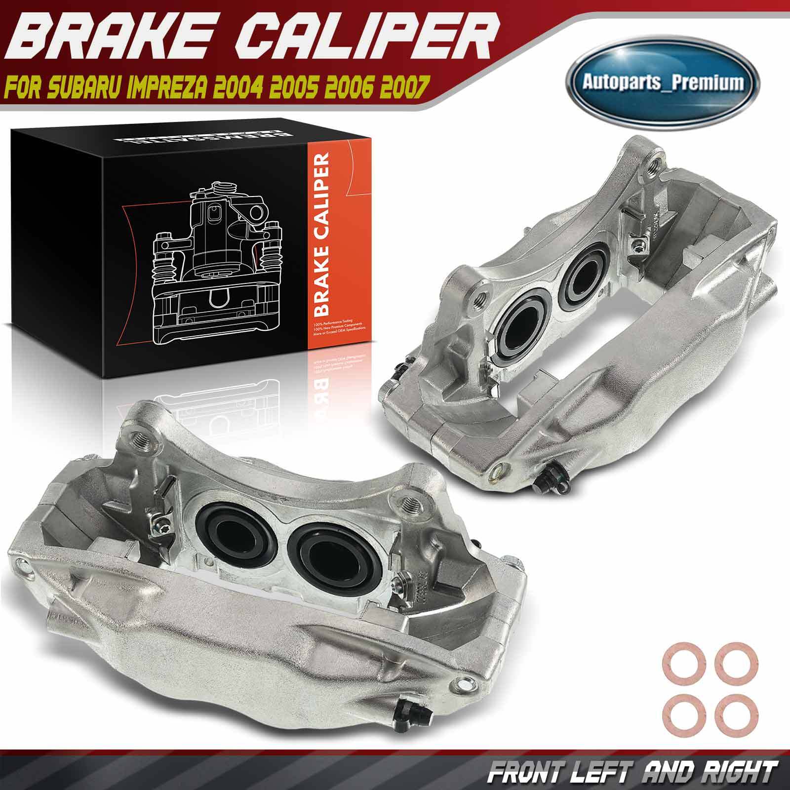 Pair Front Side Brake Calipers for Subaru Impreza WRX STI 04-07 H4 2.5L Sedan