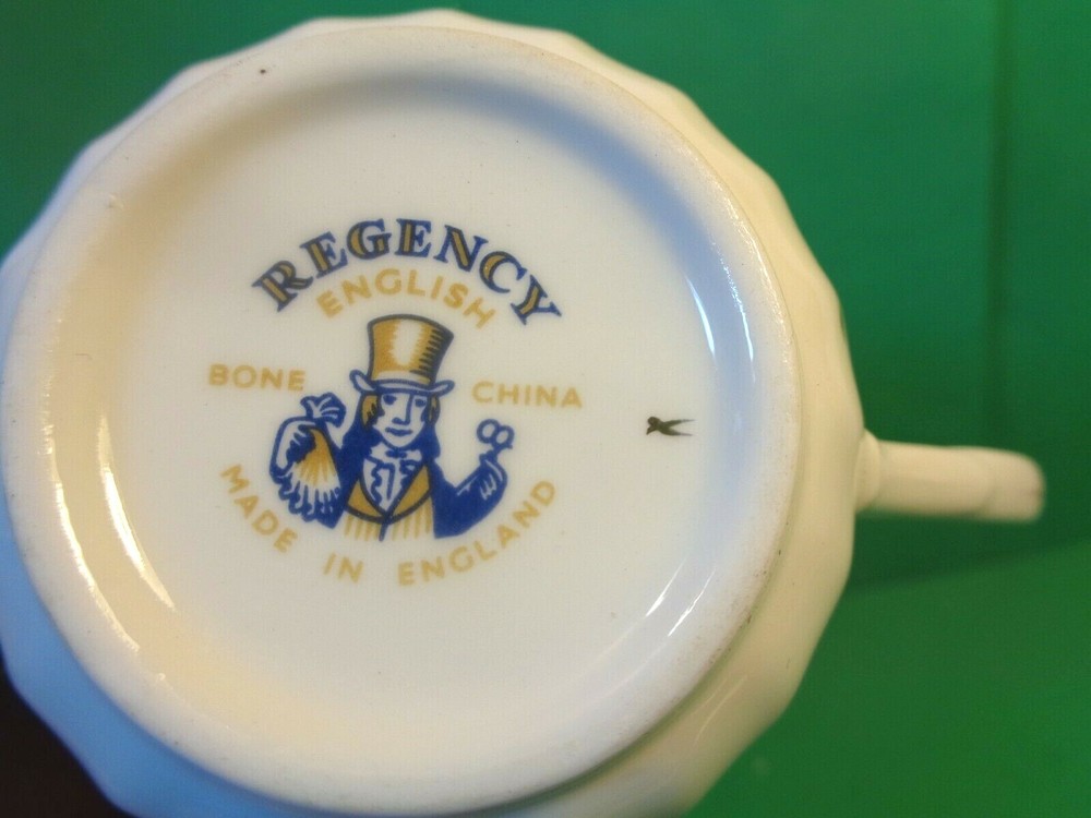 Regency Floral Pattern Cup & Saucer, England (Used/EUC)