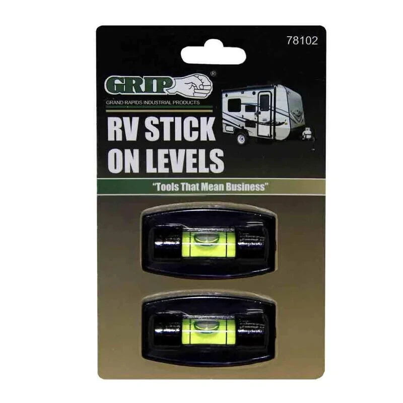 2pc Stick On RV Bubble Level for Rv Trailers Camper Level Indicator Black