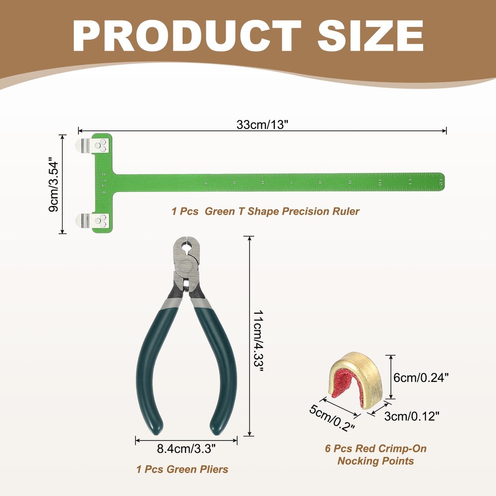 Archery Bow Square 33x9mm for Recurve Compound Bowstrings Archery Green