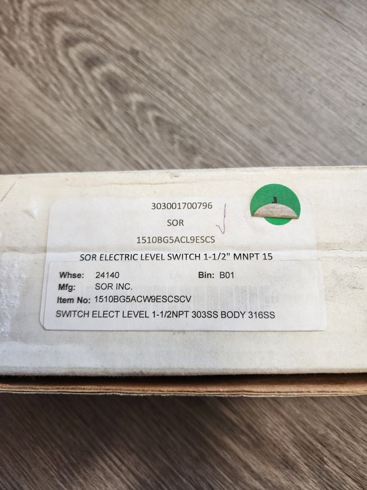 SOR Level Switch 1510B-G5A-C-W9-ES-CSCV Float Level Switch 110v