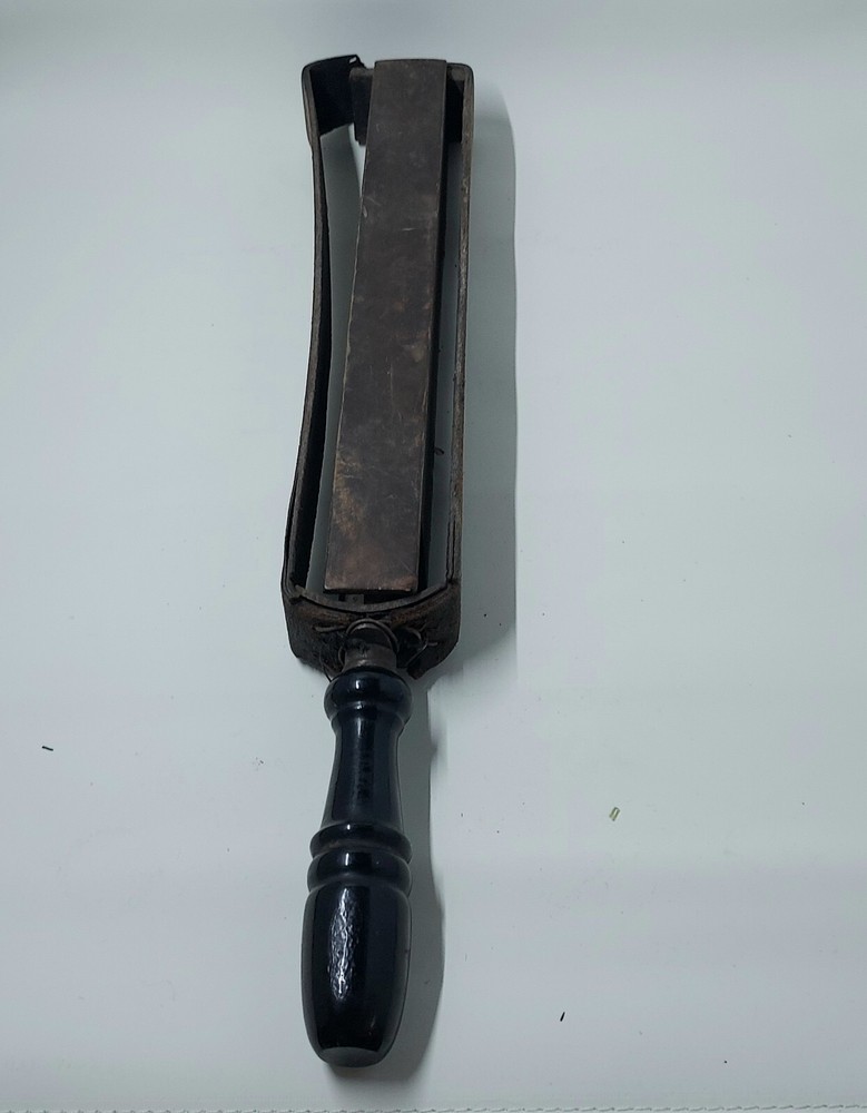 Antique Straight Razor Brown Leather Hone Sharpening Plank