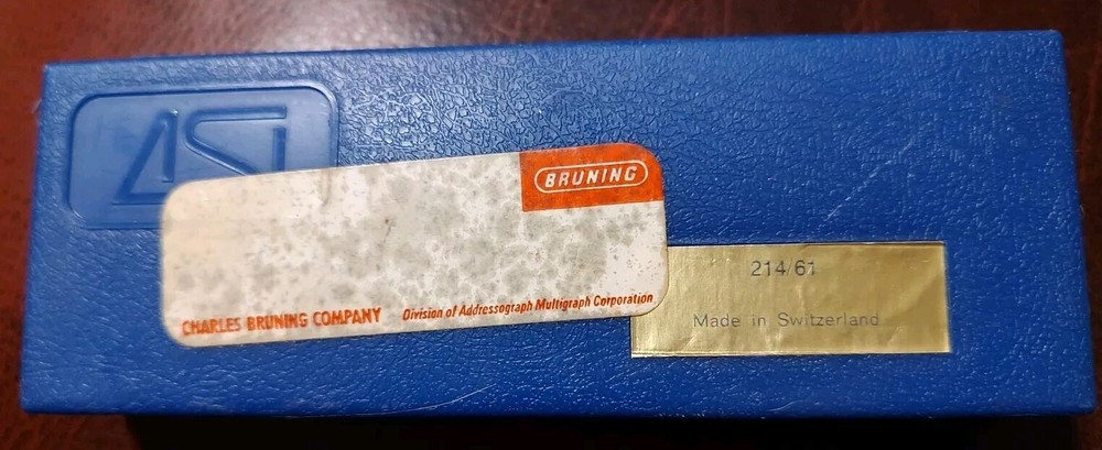 Vtg Charles Bruning Planimeter Swiss Map Drafting Architect Tool & Box 214/61
