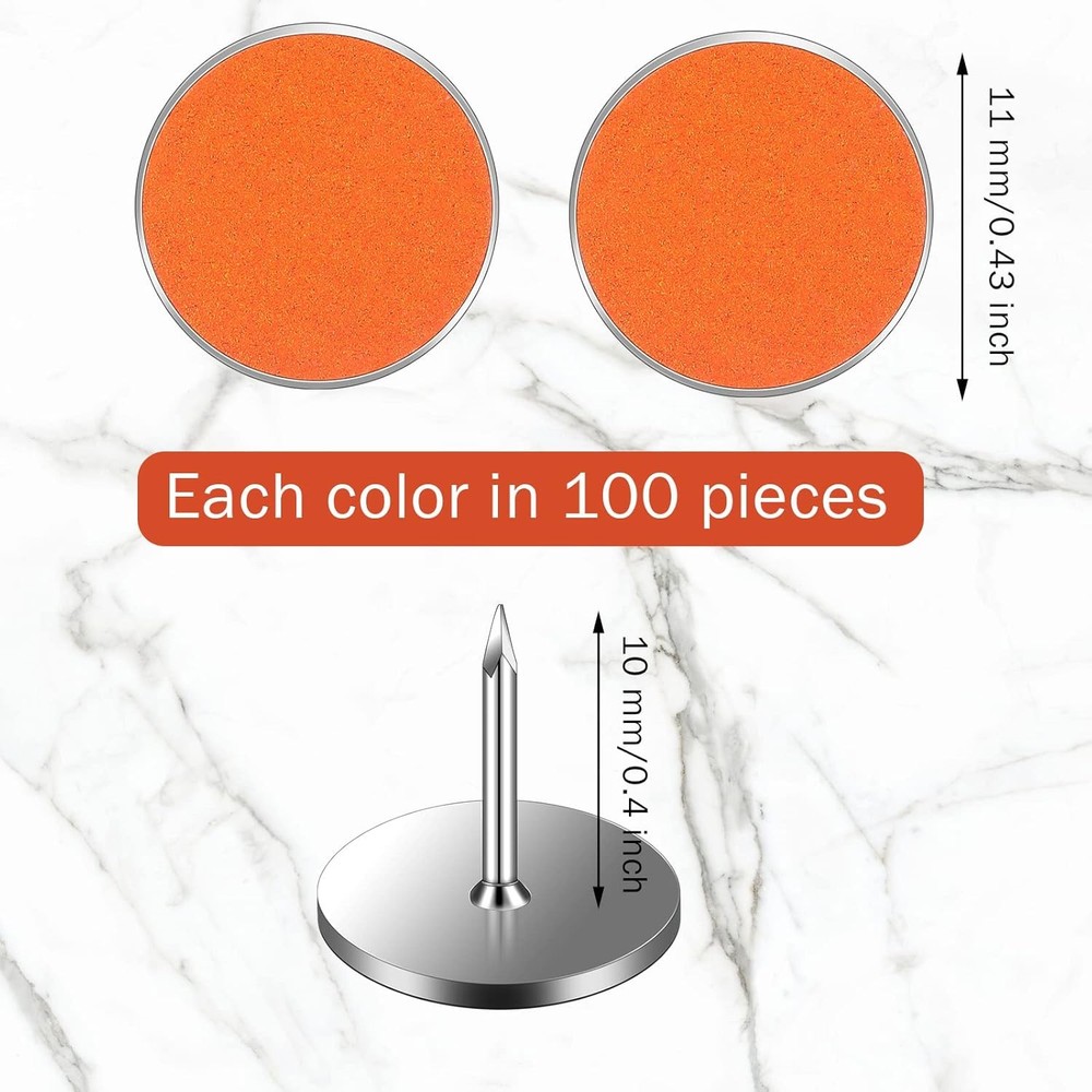200 Pack Reflective Tacks Trail Marking Markers Orange