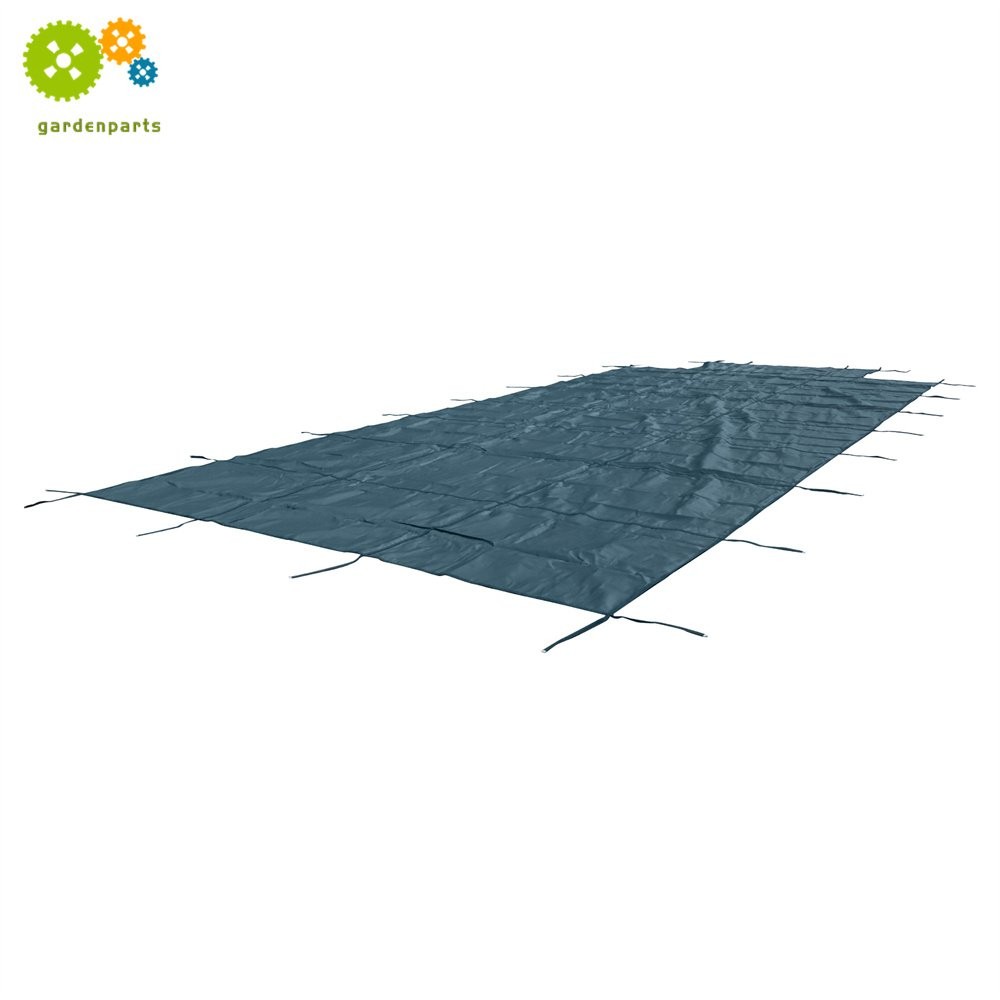 Pool Safety Cover For 16x32ft Rectangular with 4x8ft Center End Step Green Mesh