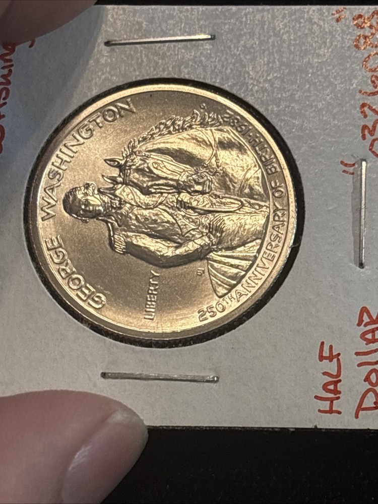 1982-d George Washington Silver Half Dollar Uncirculated “0326088” 50C