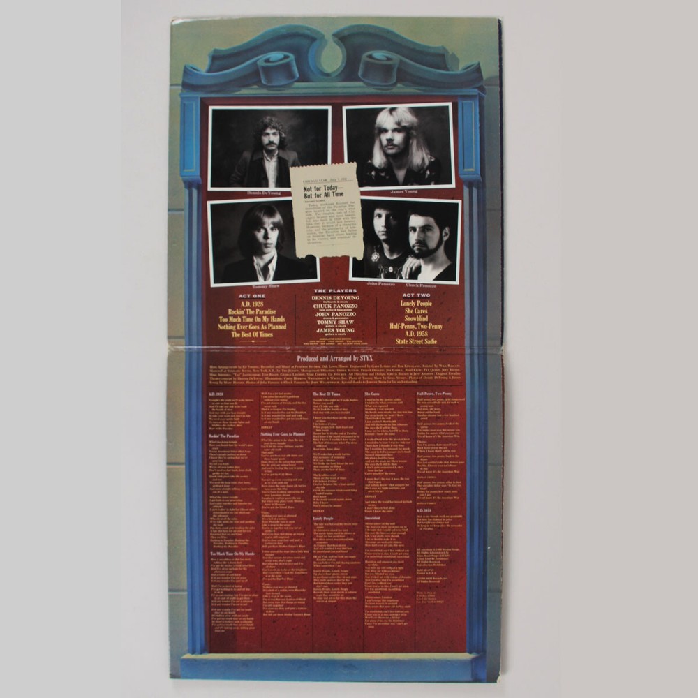 Dennis DeYoung Signed Record Album Styx - COA JSA