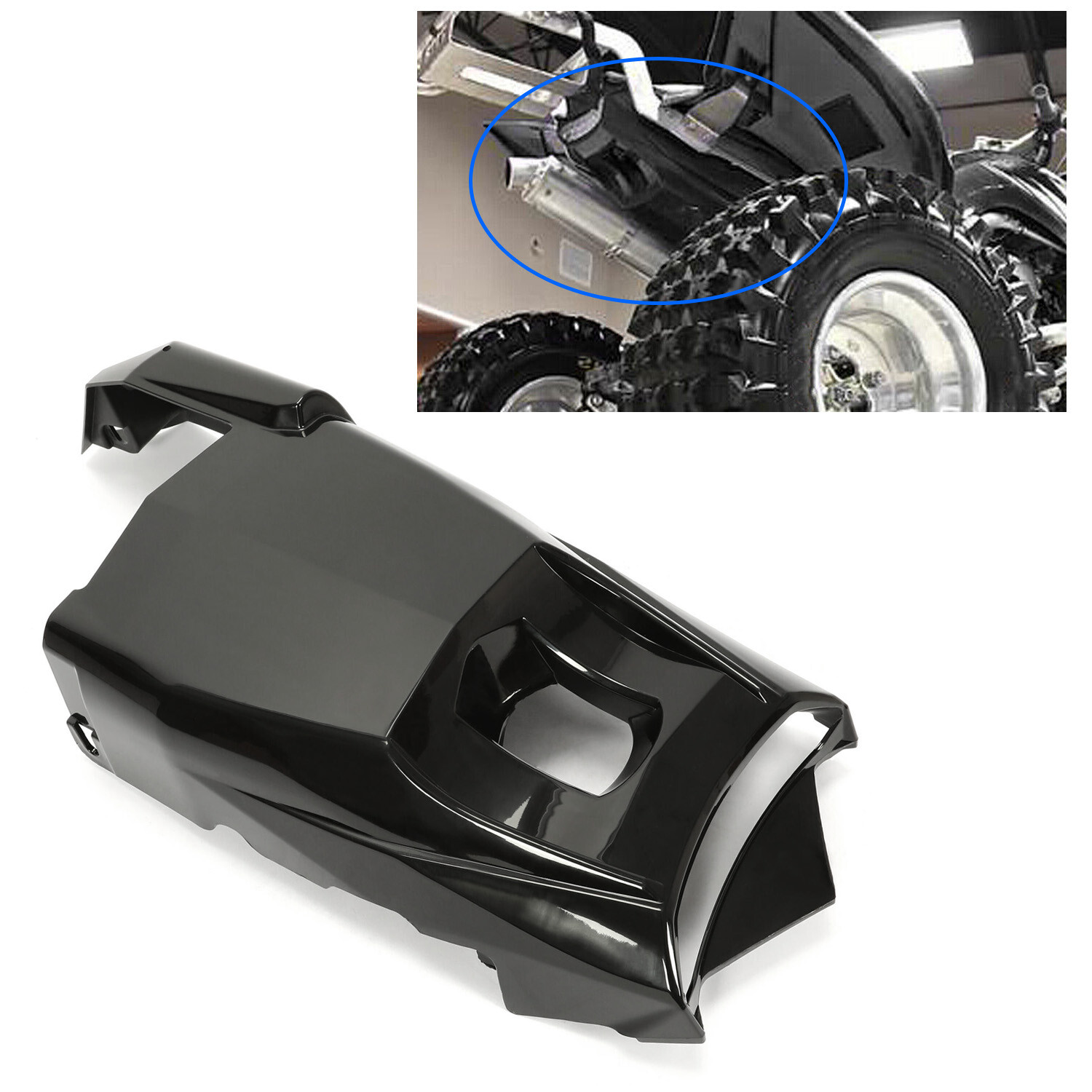 For YAMAHA Raptor 700/700R  2006-2023 Black Rear Taillight Cover Tail Light