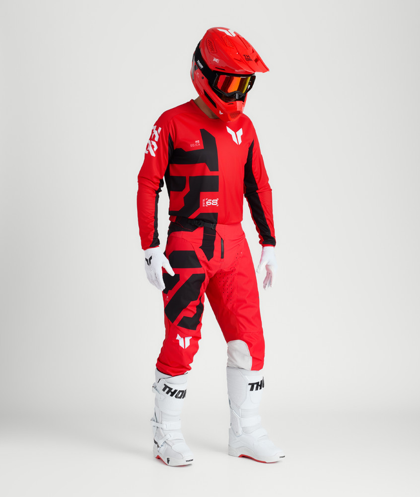 Thor 2025 LAUNCHMODE Forge Motocross Offroad Jersey Pant Combo Red