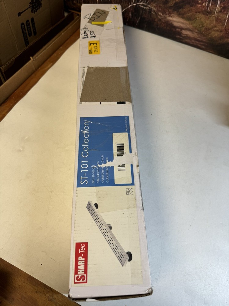 Sharp-tec 24 inch Linear Shower Drain ST-101-24S | Brushed Nickel