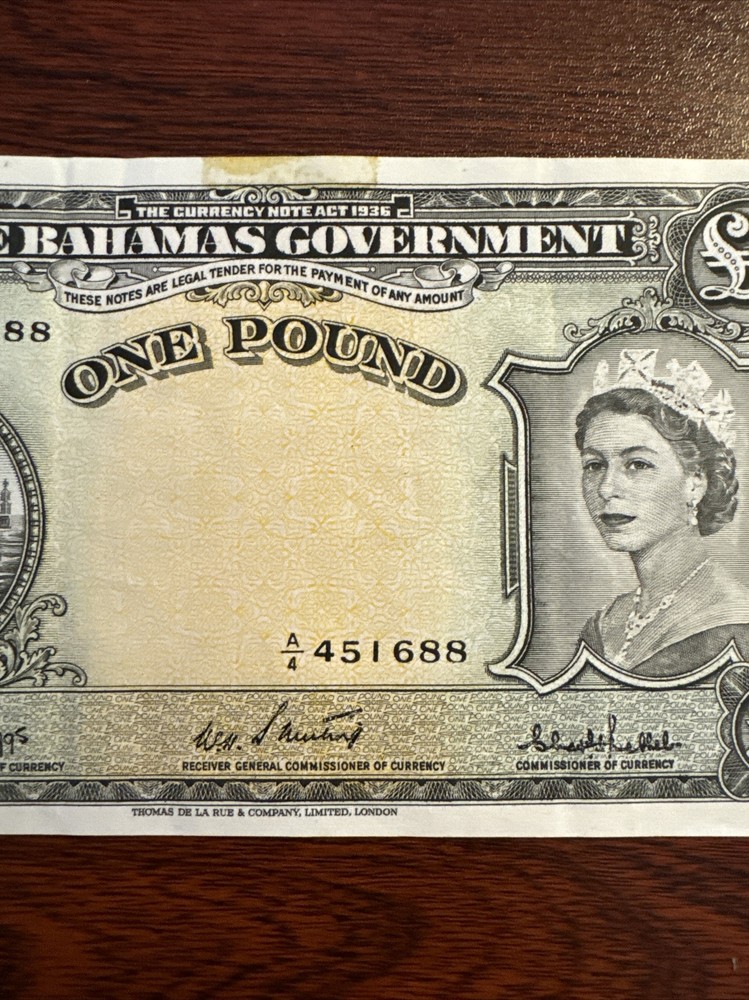 1953 Bahamas One Pound Note