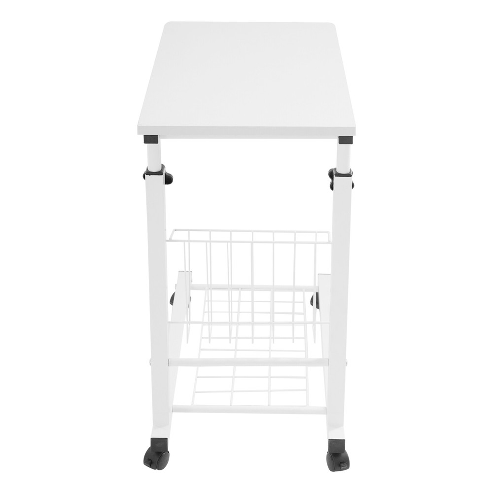 Adjustable Bed Side Table, Side Table with Wheels, Mobile Standalone Table