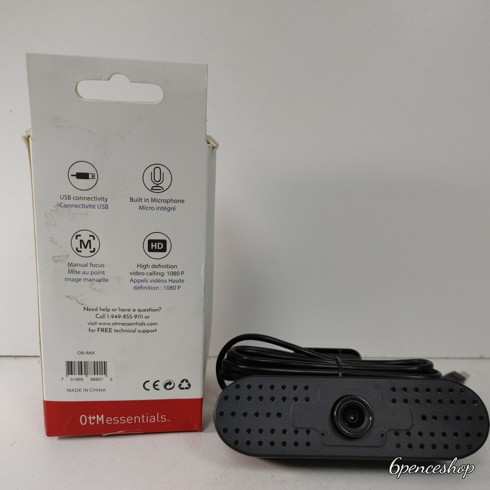 OB OTM Essentials Basics Webcam - Web Camera - 1920 x 1080 - Audio - USB