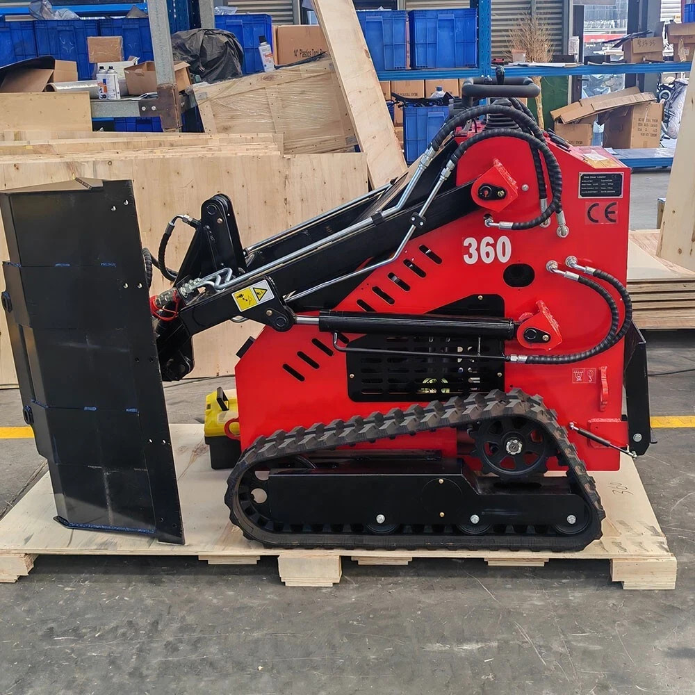 HT Mini Skid Steer Loader Tracked 13.5HP B&S EPA Gas Engine for Gardens Farming