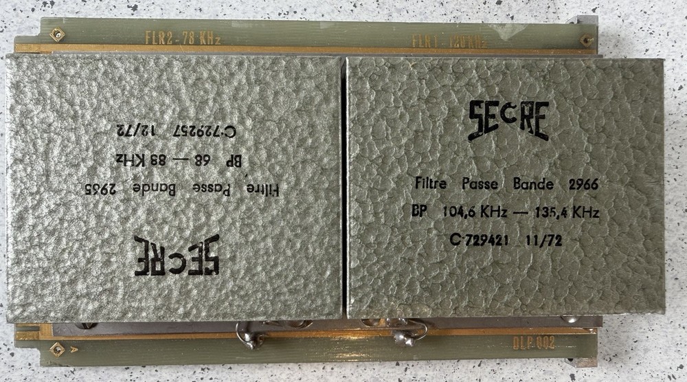 Sofranelec DLP002 electronic band pass filter unit 78KHzTo 120KHz Secre 1972 Mod