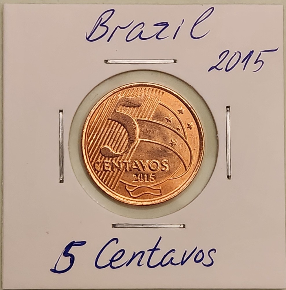 Brazil coin, 5 Centavos, 2015