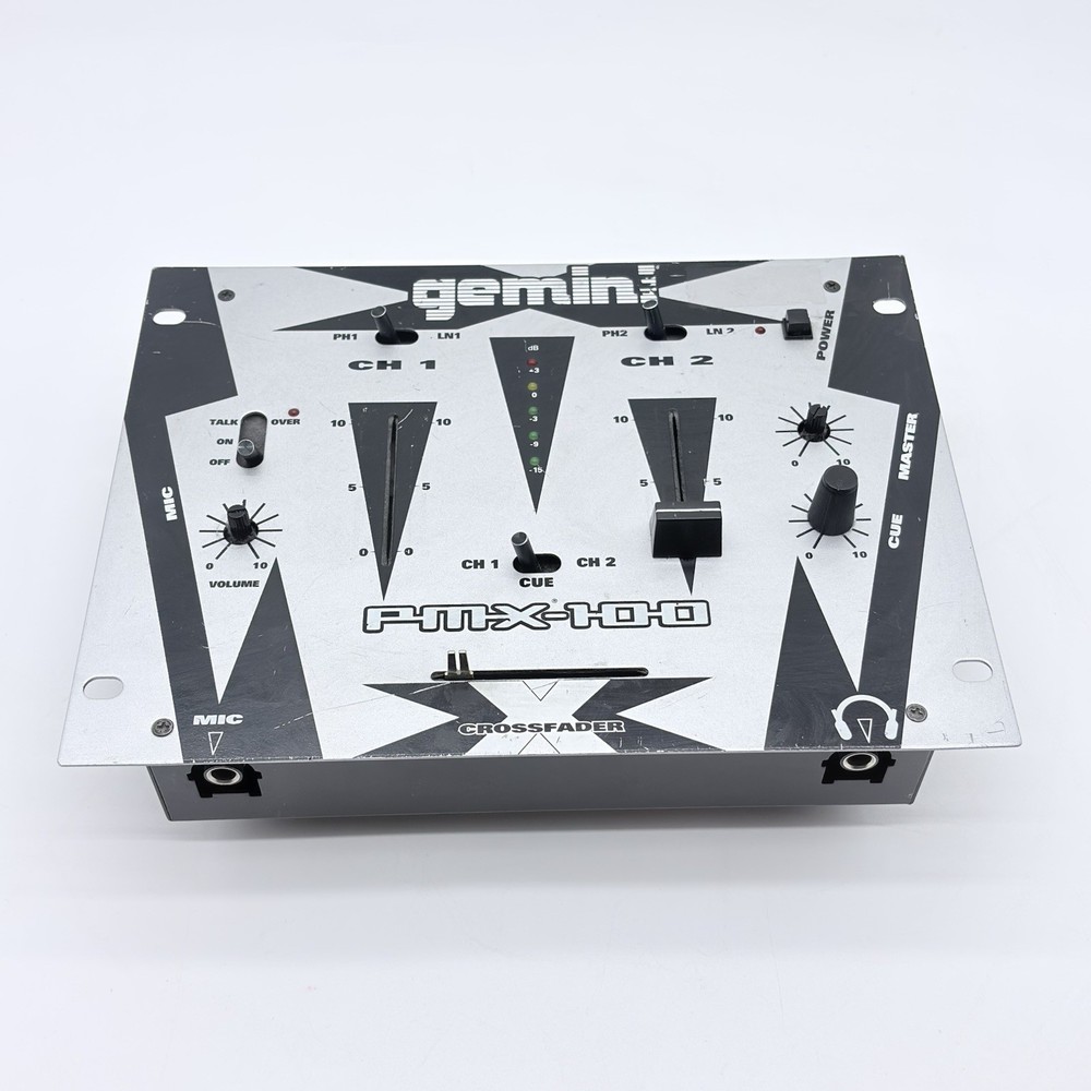 Gemini PMX-100 Stereo Preamp Mixer (Missing Nob CH1)