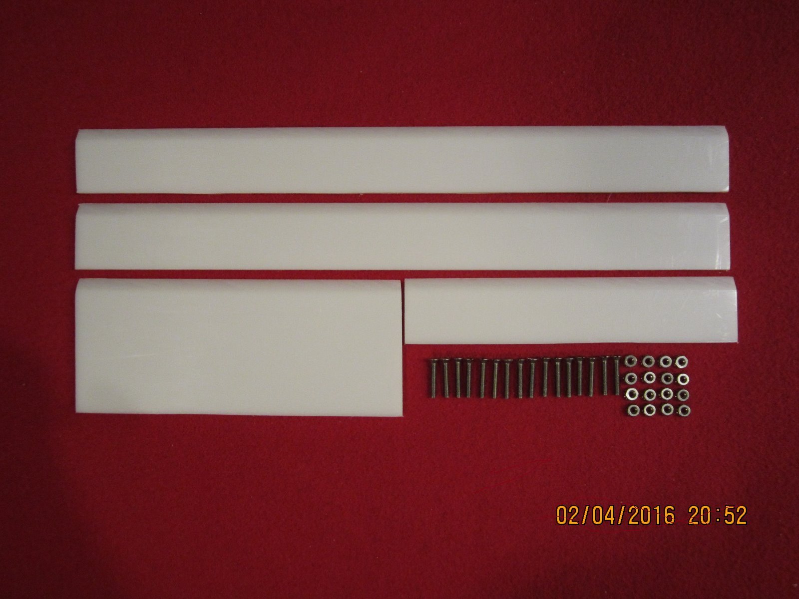 Set of scrapers for MR11 and MRS11 ACME dough roller sheeter