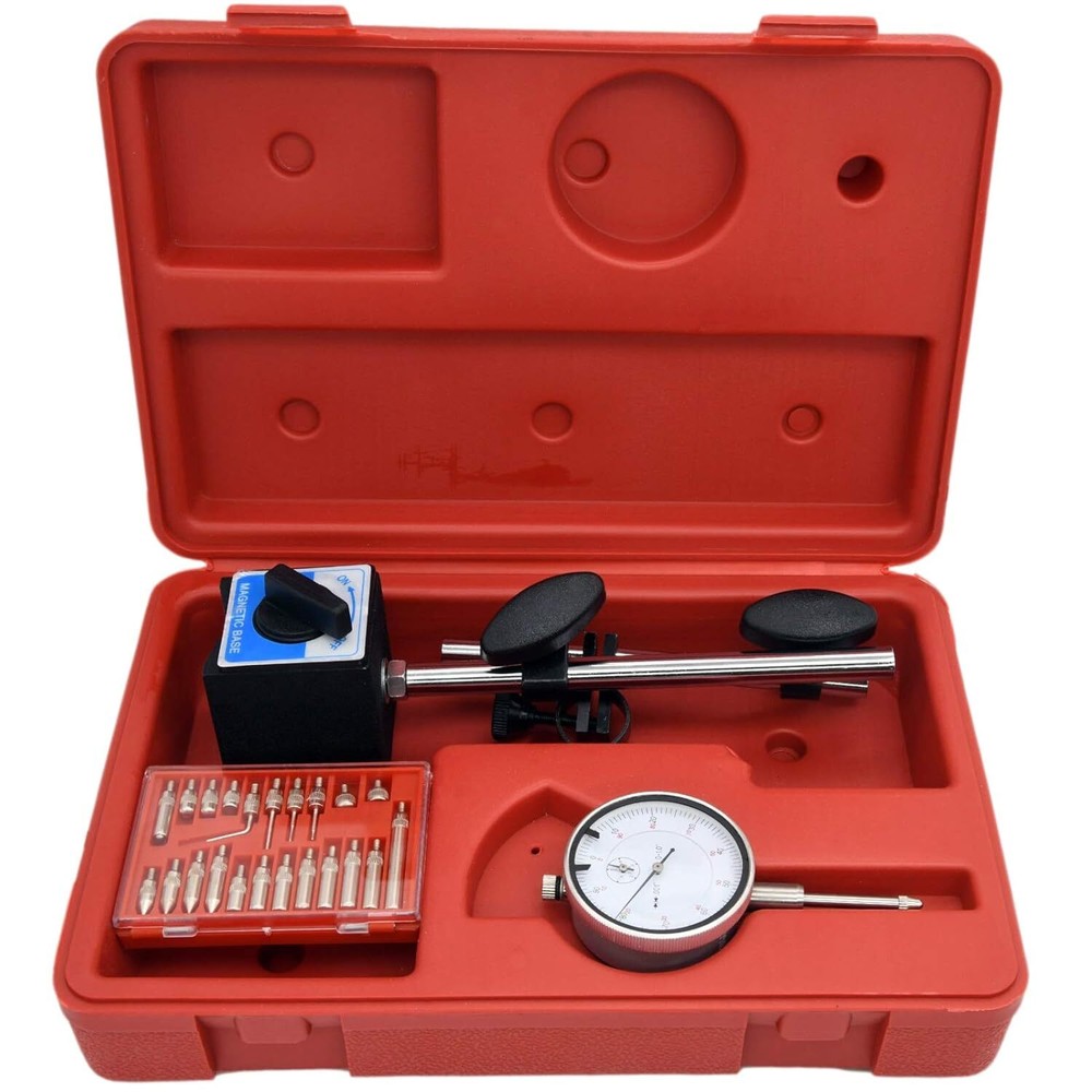Dial Indicator Precision Measuring Gauge Kit With Magnetic Base And Points Set