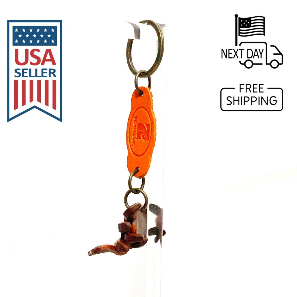 Crab Handmade Leather Keyring #2