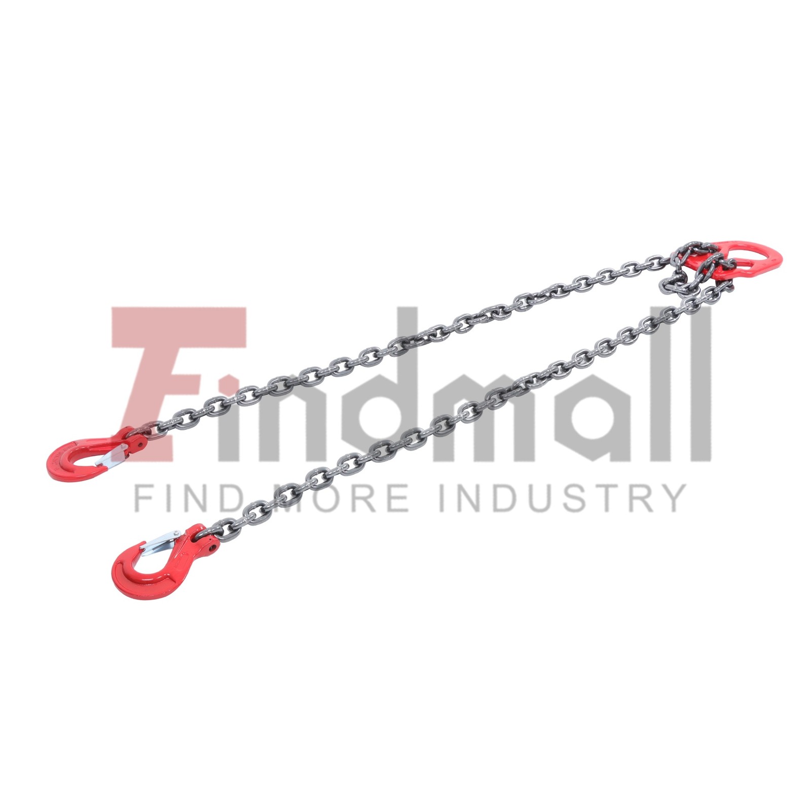 3/8" x10ft Chain Sling G80 7100lbs Lifting Chains with Adjuster Hooks 2 Legs Red