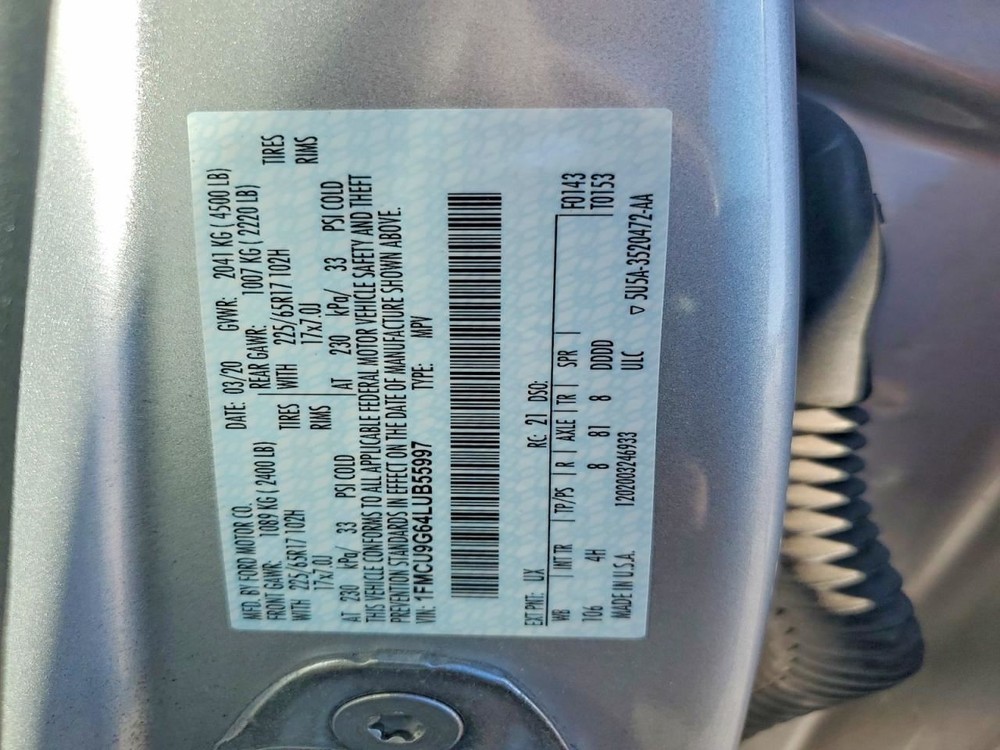 Console Front Floor With Automatic Temperature Control Fits 20-22 ESCAPE 5020181