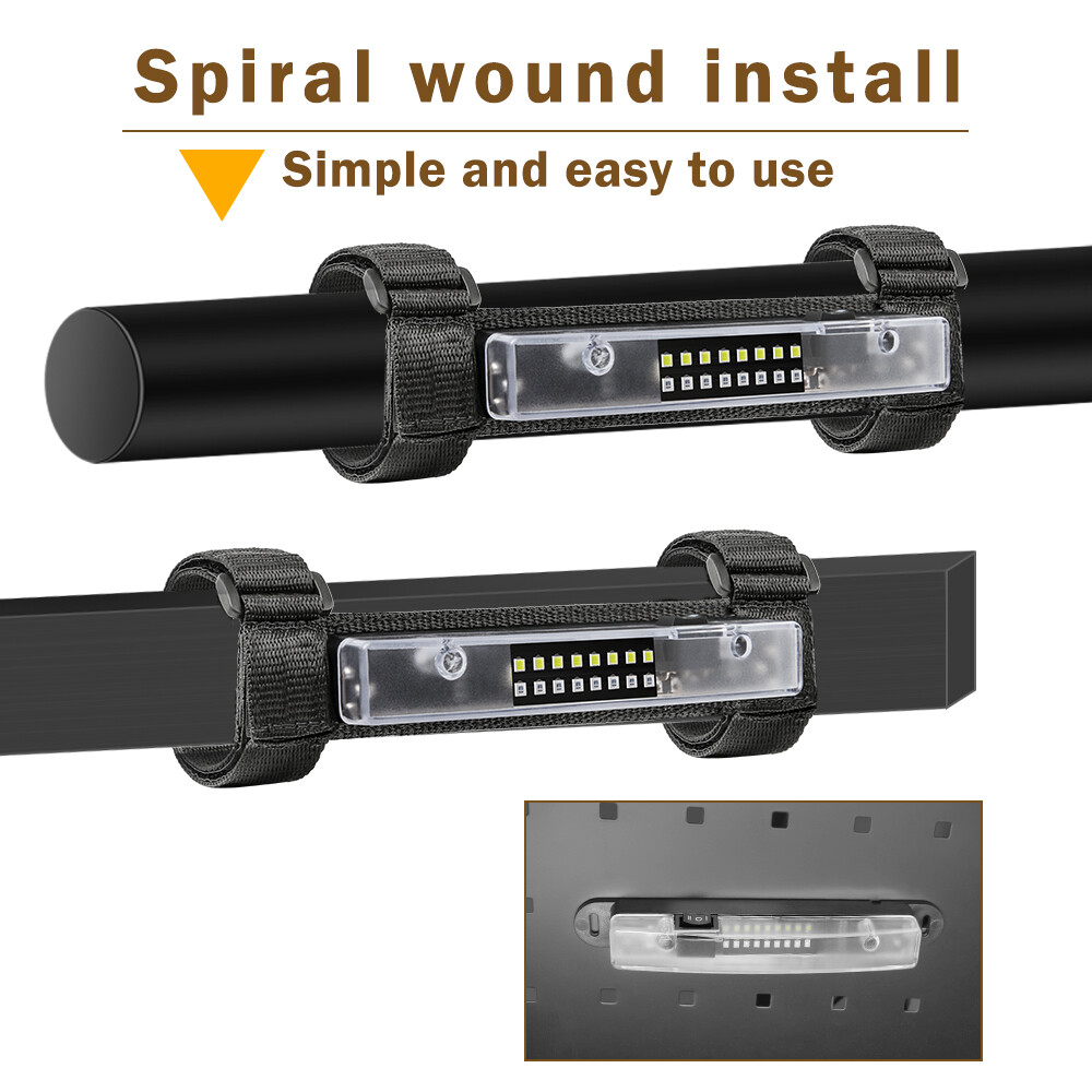 UTV LED Interior Dome Light Roll Bar Cage Mount Universal Polaris RZR Red&White