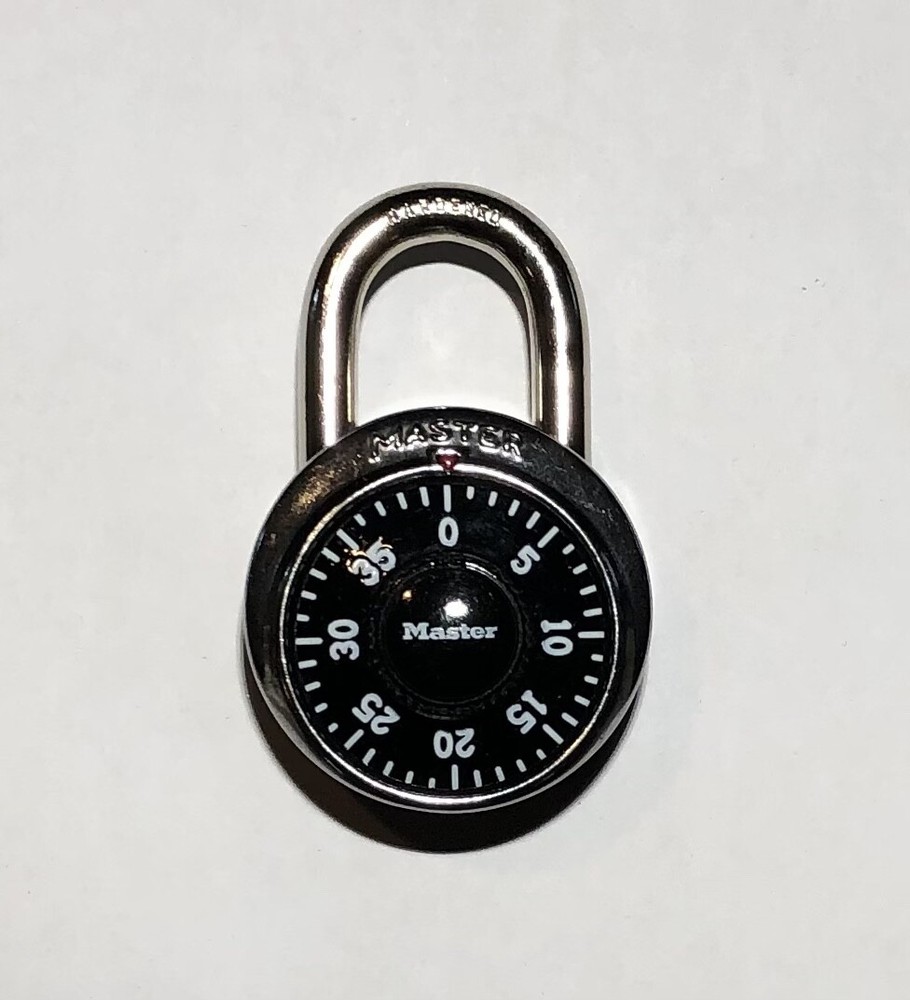 Master Lock Combination Lock Padlock 1525 Black Guard V30